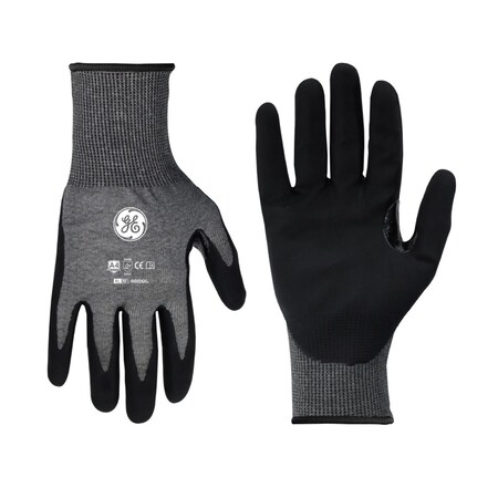 Ge Coated Gloves, Foam Nitrile, Gray, XL 1 PR GG225XLC